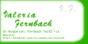 valeria fernbach business card